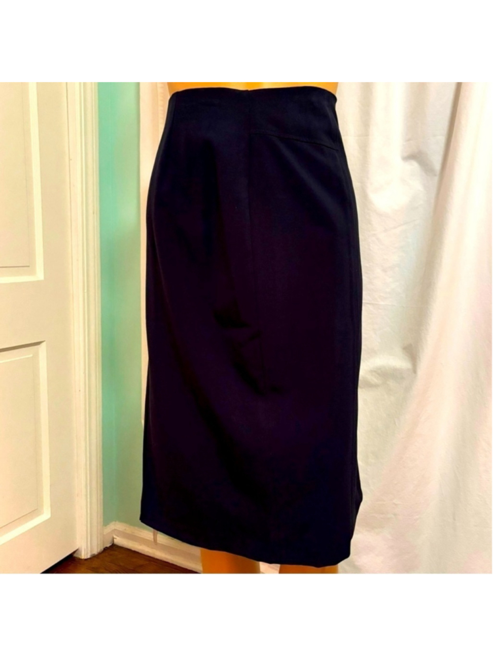 KIM ROGERS NAVY SKIRT NEW WITH TAGS SIZE 14 FULLY LINED
